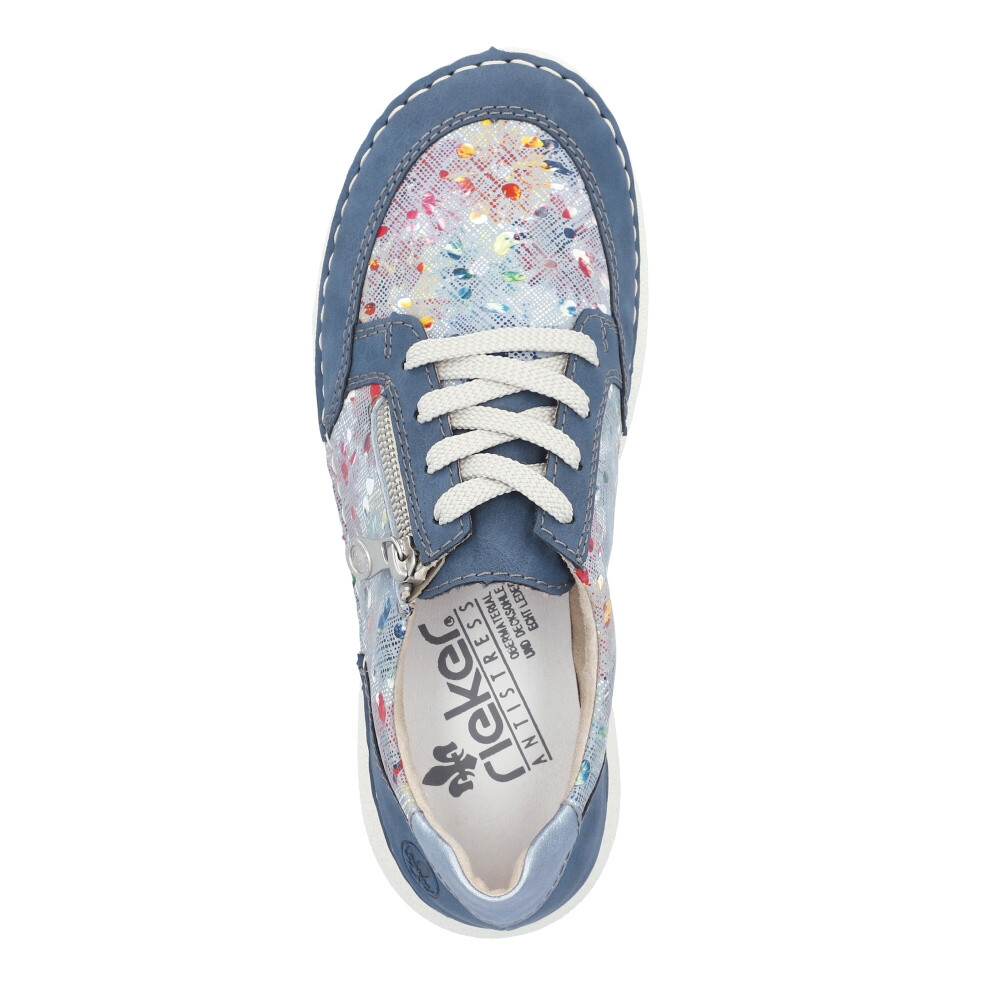 detail Dámské tenisky RIEKER 50900-90 modrá S4