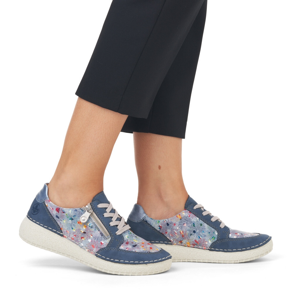 detail Dámské tenisky RIEKER 50900-90 modrá S4