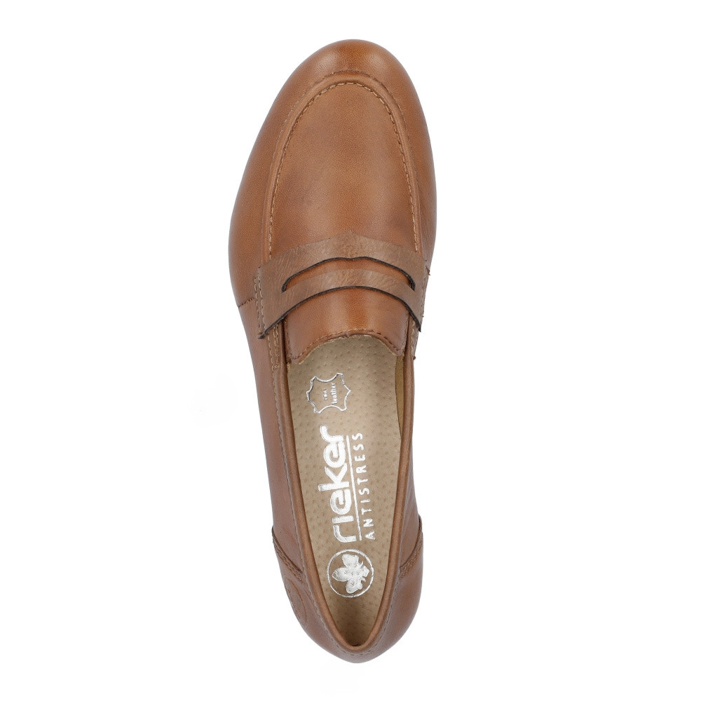 detail Dámské mokasíny RIEKER 51954-25 hnědá S4