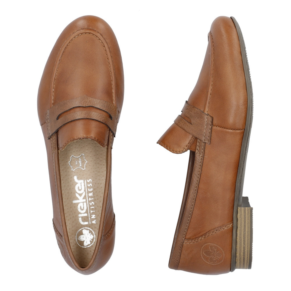 detail Dámské mokasíny RIEKER 51954-25 hnědá S4