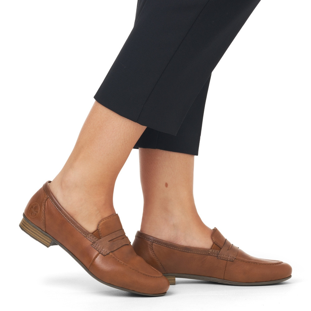 detail Dámské mokasíny RIEKER 51954-25 hnědá S4