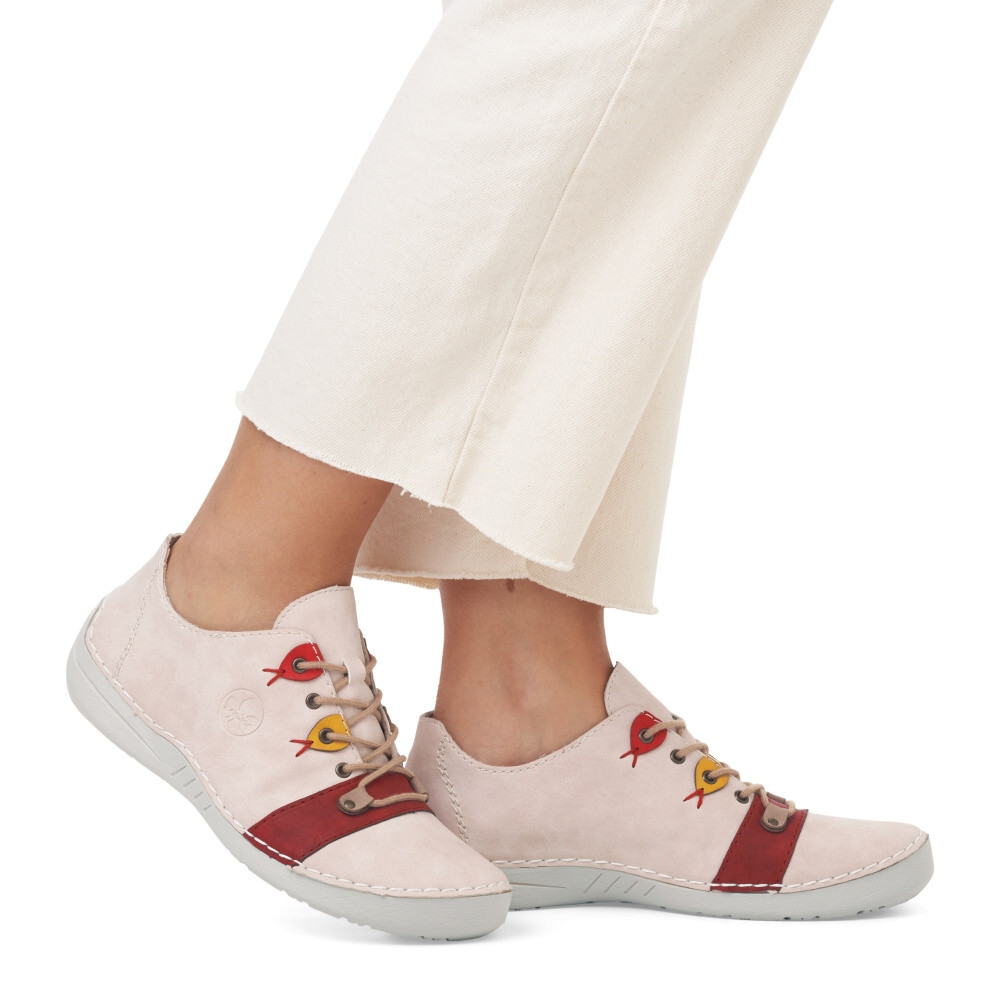 detail Dámské polobotky RIEKER 52510-31 růžová S4