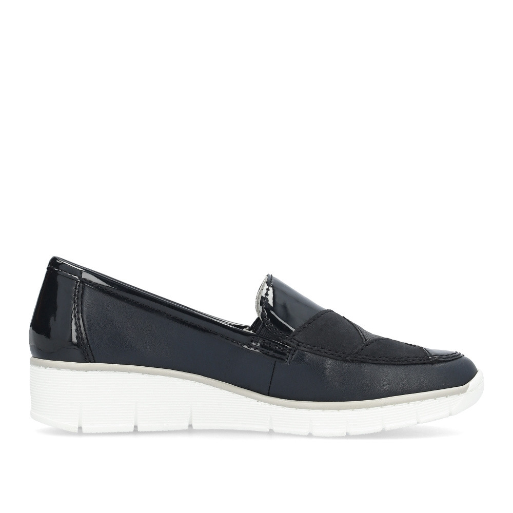 detail Dámské mokasíny RIEKER 53785-14 modrá S4