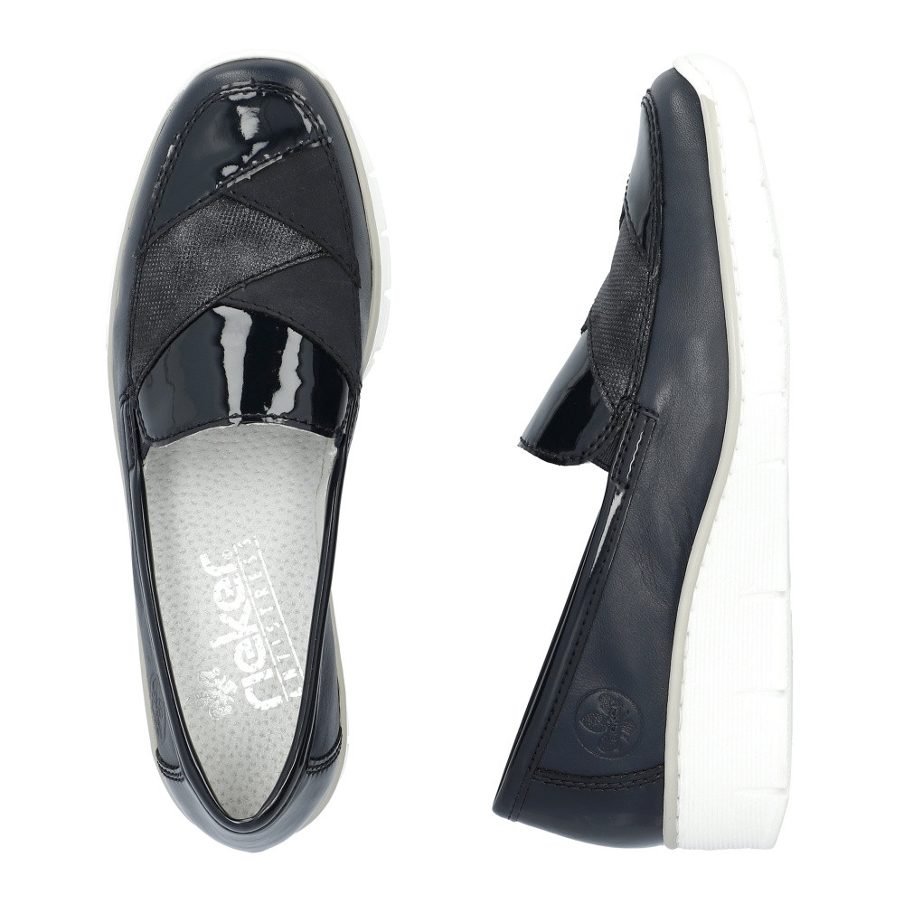 detail Dámské mokasíny RIEKER 53785-14 modrá S4