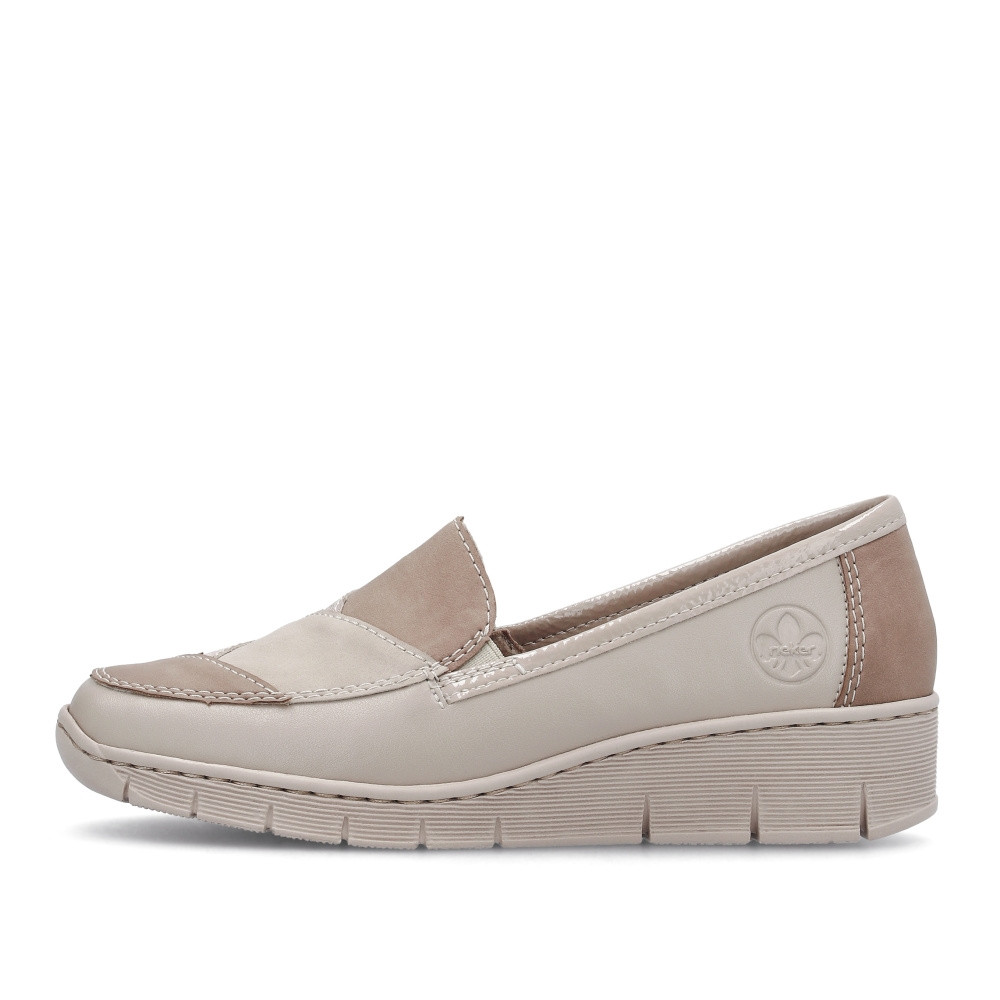 detail Dámské mokasíny RIEKER 53785-60 béžová S5