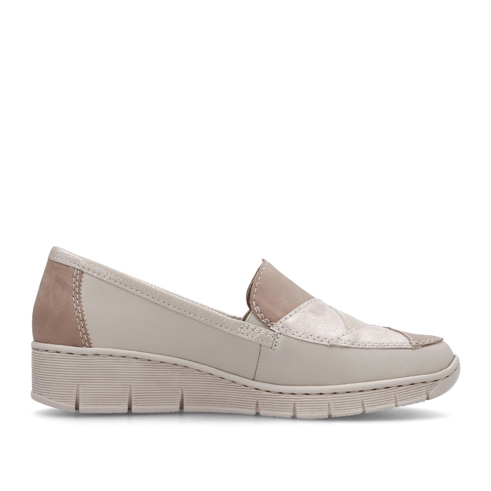 detail Dámské mokasíny RIEKER 53785-60 béžová S5