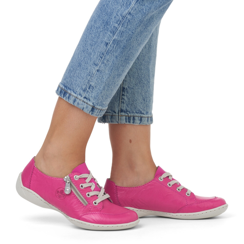 detail Dámské polobotky RIEKER 58822-31 růžová S4