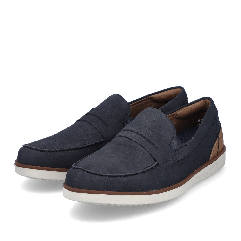 detail Pánské mokasíny RIEKER B2350-14 modrá S4