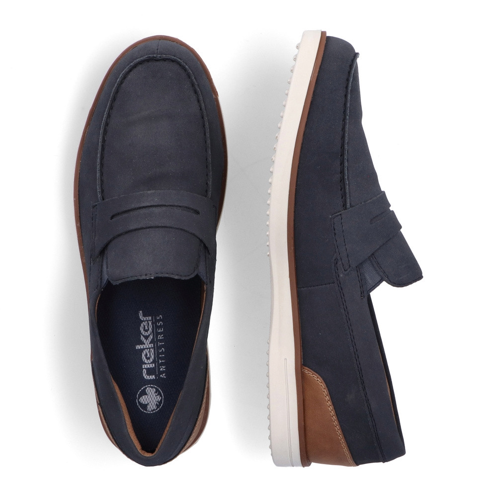 detail Pánské mokasíny RIEKER B2350-14 modrá S4