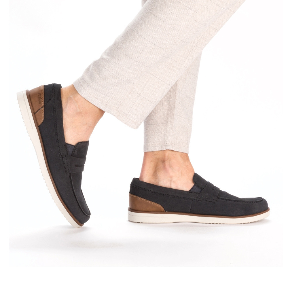 detail Pánské mokasíny RIEKER B2350-14 modrá S4