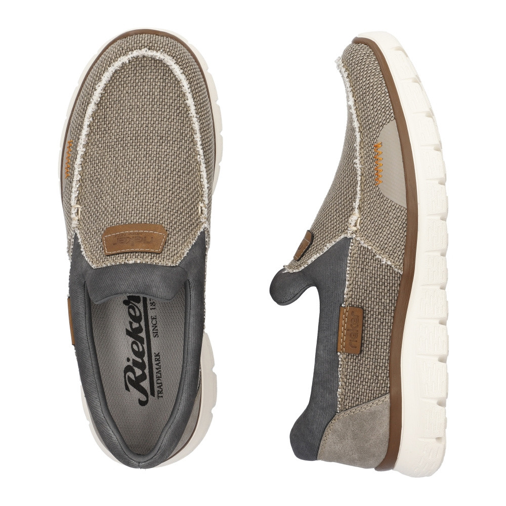 detail Pánské mokasíny RIEKER B6651-64 béžová S4