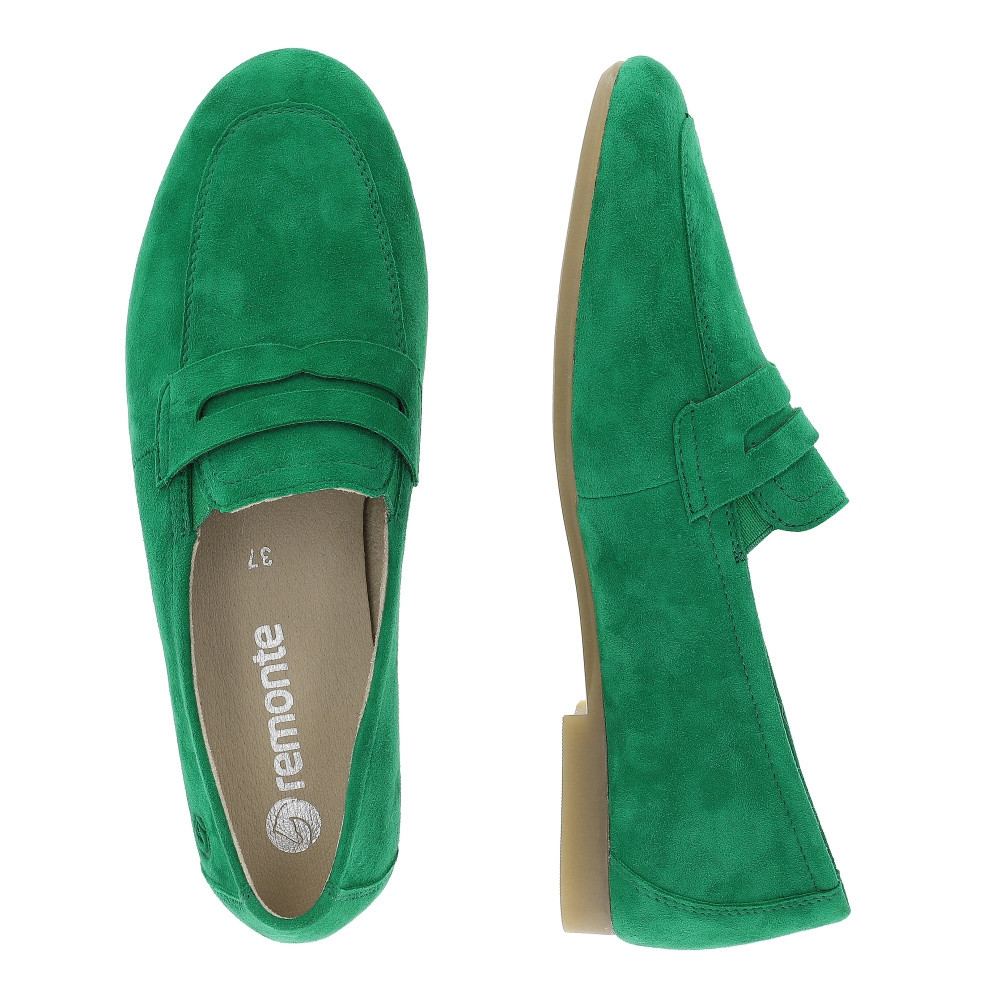 detail Dámské mokasíny REMONTE D0K02-52 zelená S4