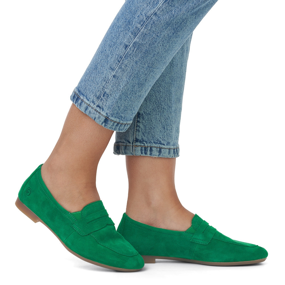 detail Dámské mokasíny REMONTE D0K02-52 zelená S4