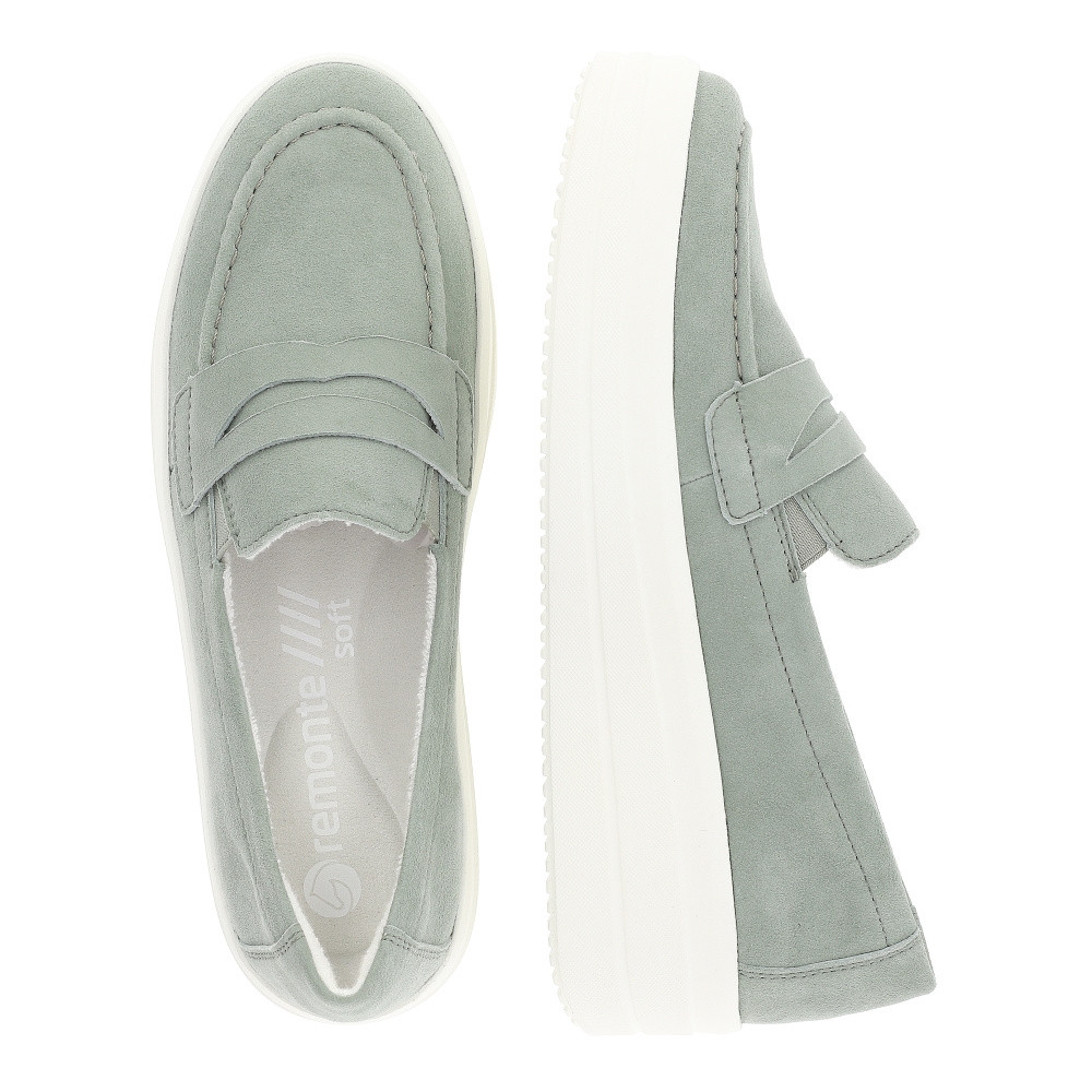 detail Dámské mokasíny REMONTE D1C05-52 zelená S4