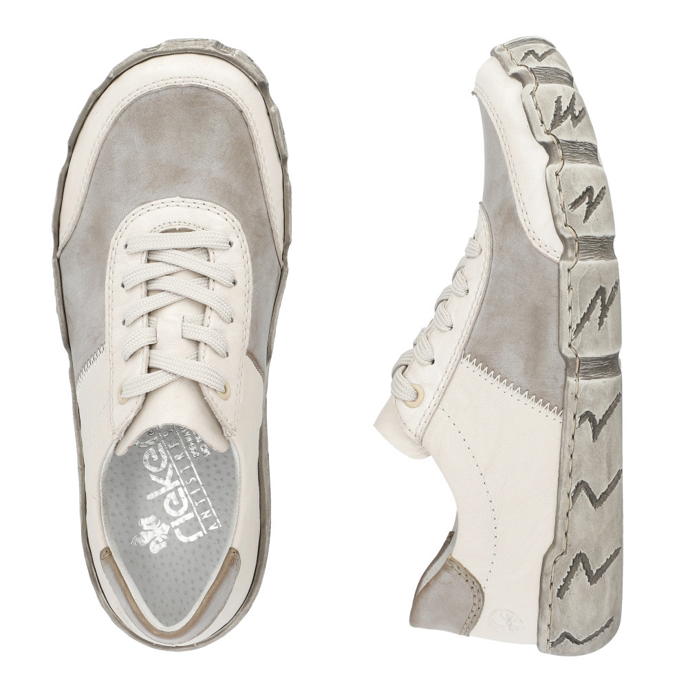 detail Dámské polobotky RIEKER L0303-60   BEIGE COMBINATION   F/S4