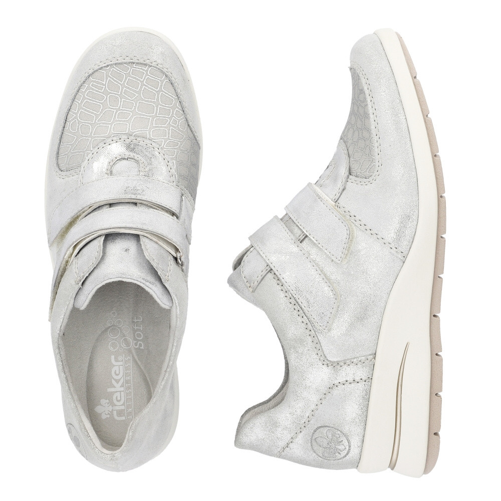 detail Dámské tenisky RIEKER L4868-90 stříbrná S4