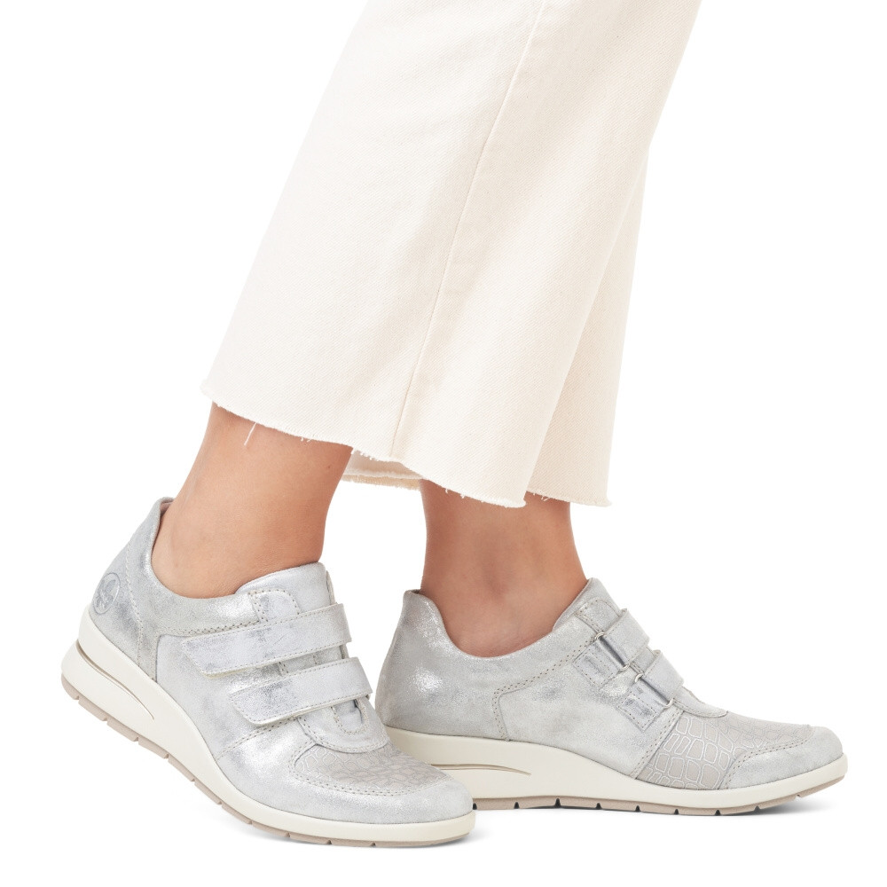 detail Dámské tenisky RIEKER L4868-90 stříbrná S4