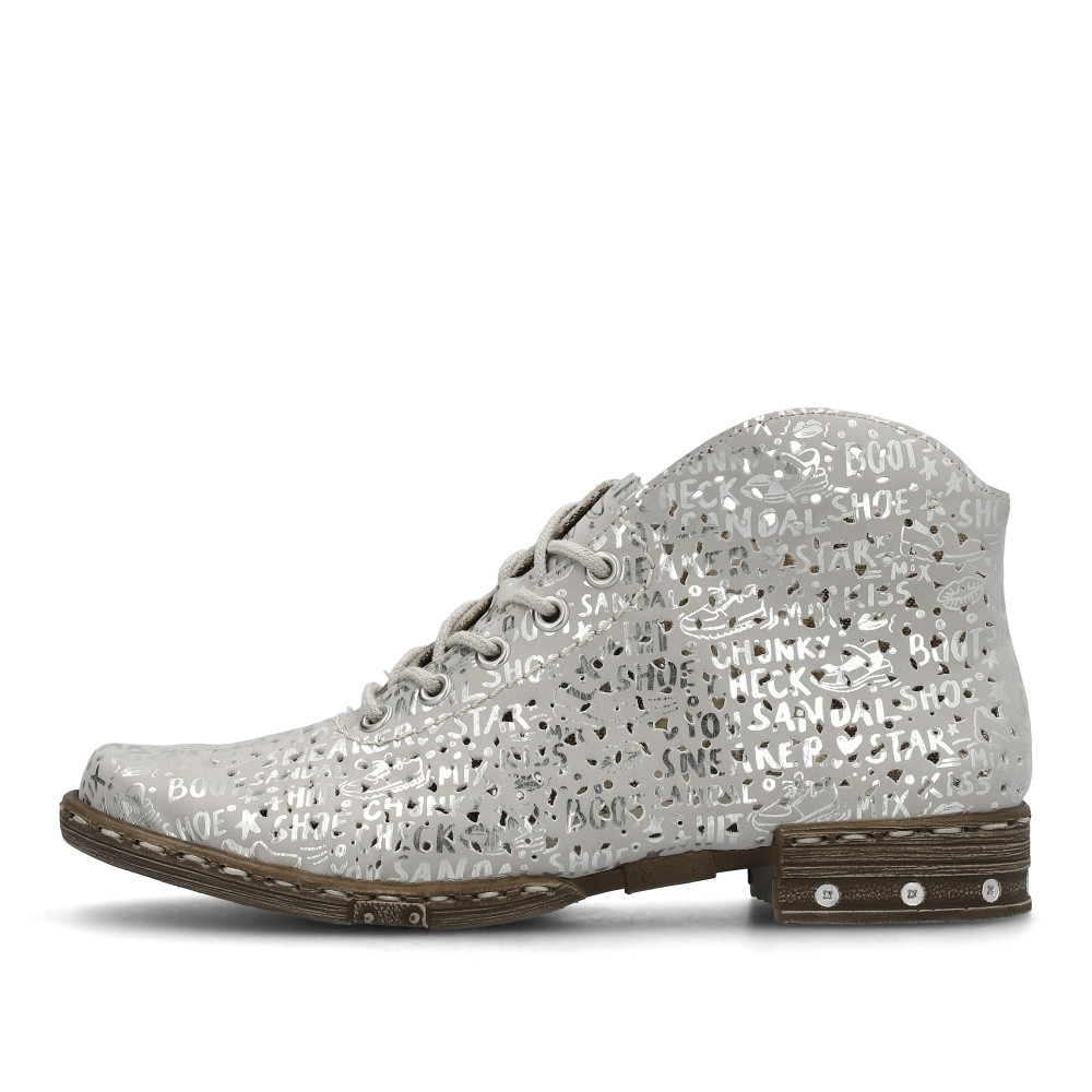 detail Dámské polobotky RIEKER M1835-92 stříbrná S4