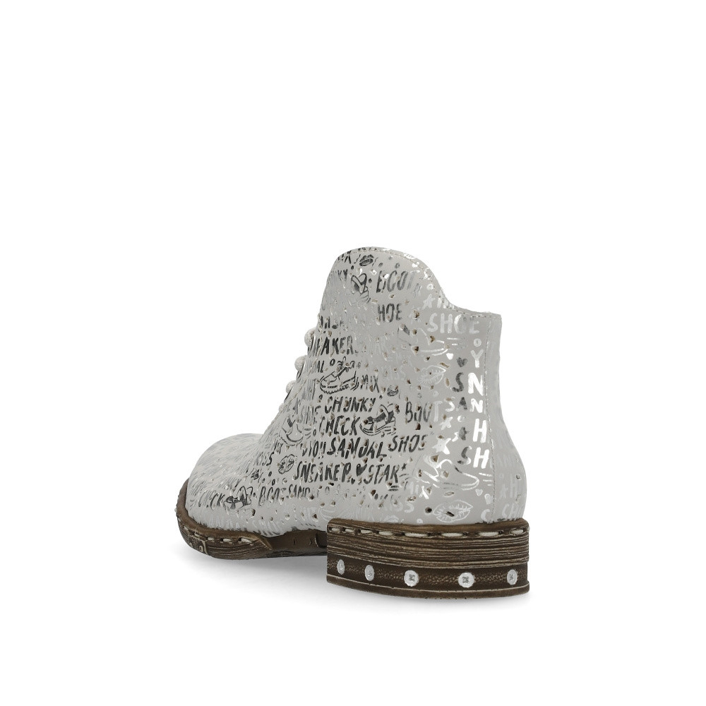 detail Dámské polobotky RIEKER M1835-92 stříbrná S4