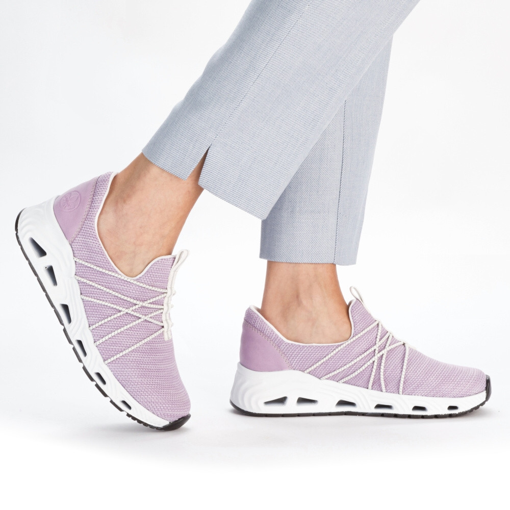 detail Dámské mokasíny RIEKER N5253-30 fialová S4