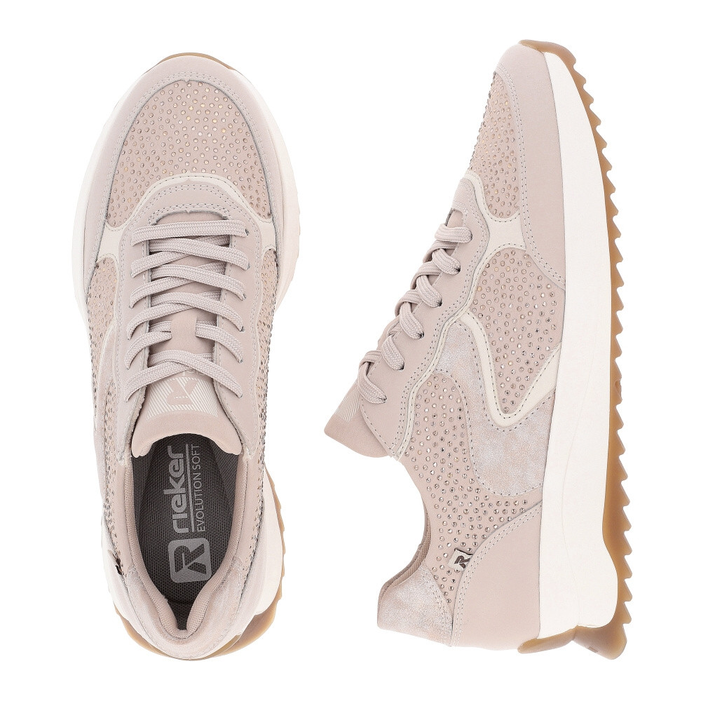 detail Dámské tenisky RIEKER REVOLUTION W1304-31 růžová S4