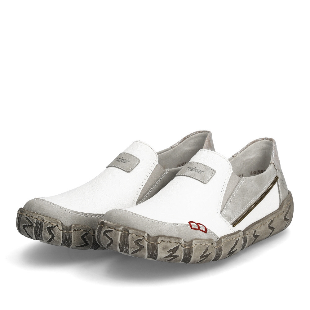 detail Dámské mokasíny RIEKER L0359-80 bílá S4