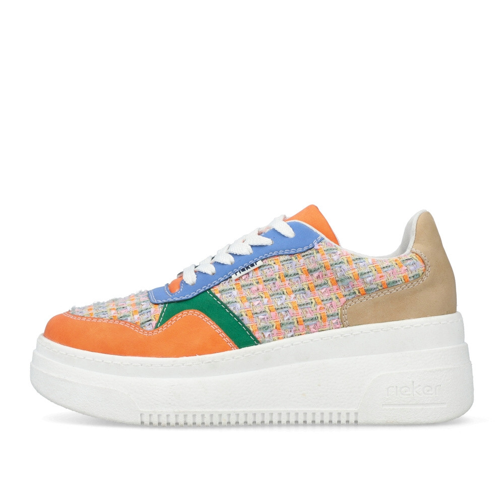 detail Dámské tenisky RIEKER M7812-91 oranžová S4