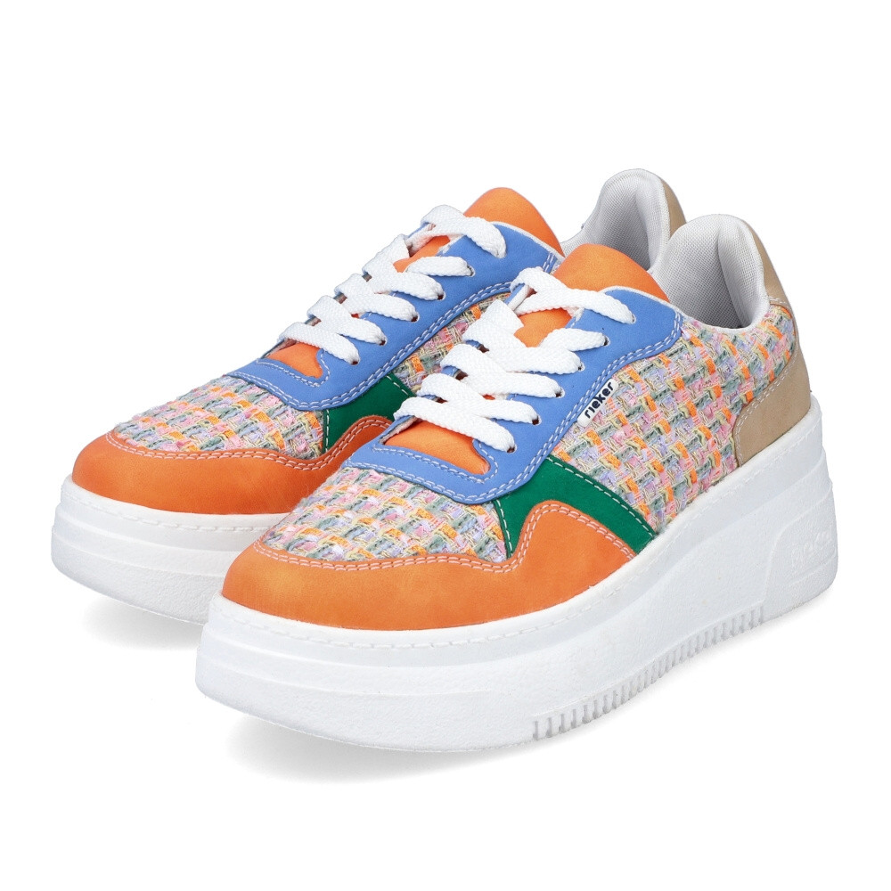 detail Dámské tenisky RIEKER M7812-91 oranžová S4