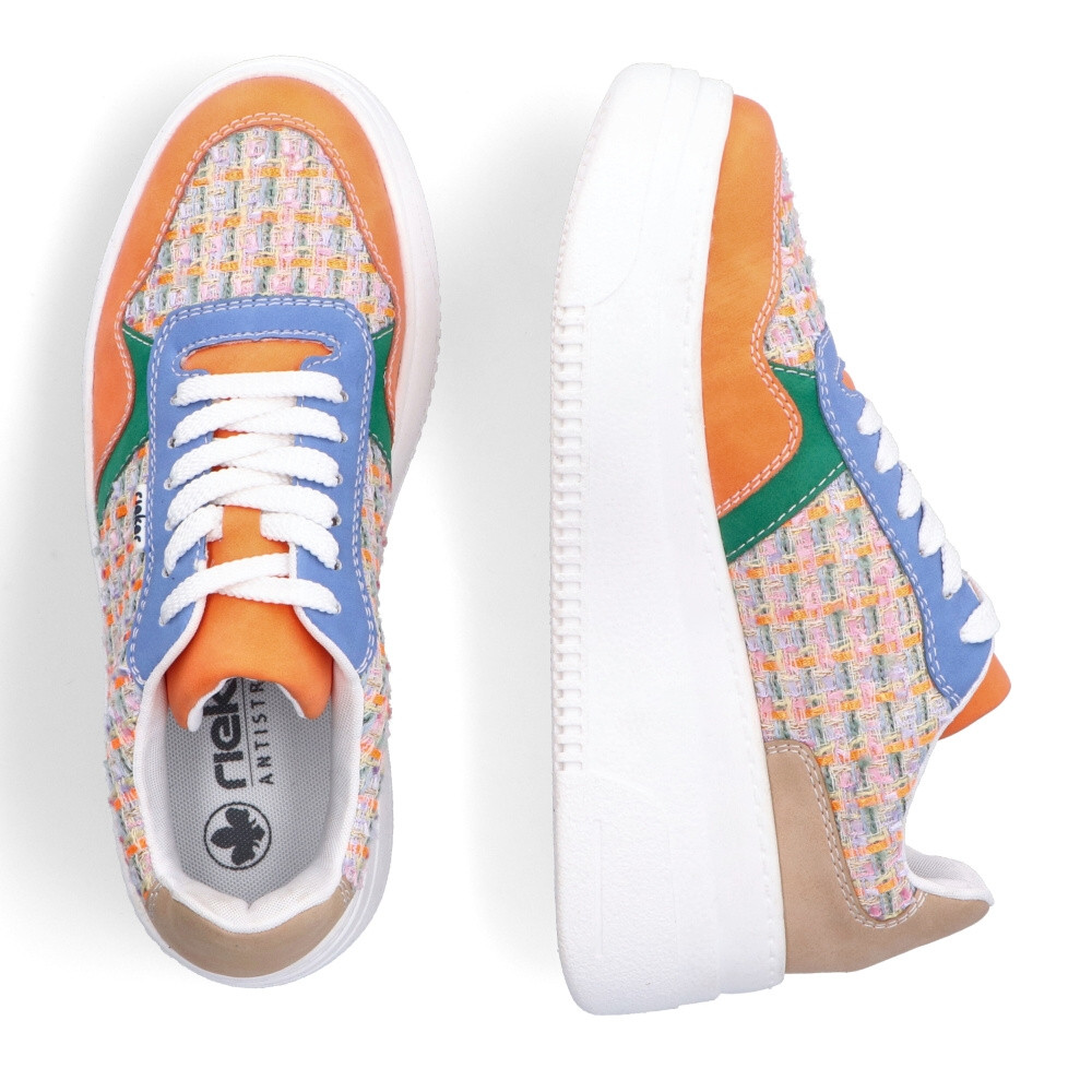 detail Dámské tenisky RIEKER M7812-91 oranžová S4