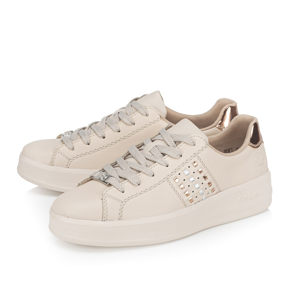 detail Dámské tenisky RIEKER M8400-60 béžová S4