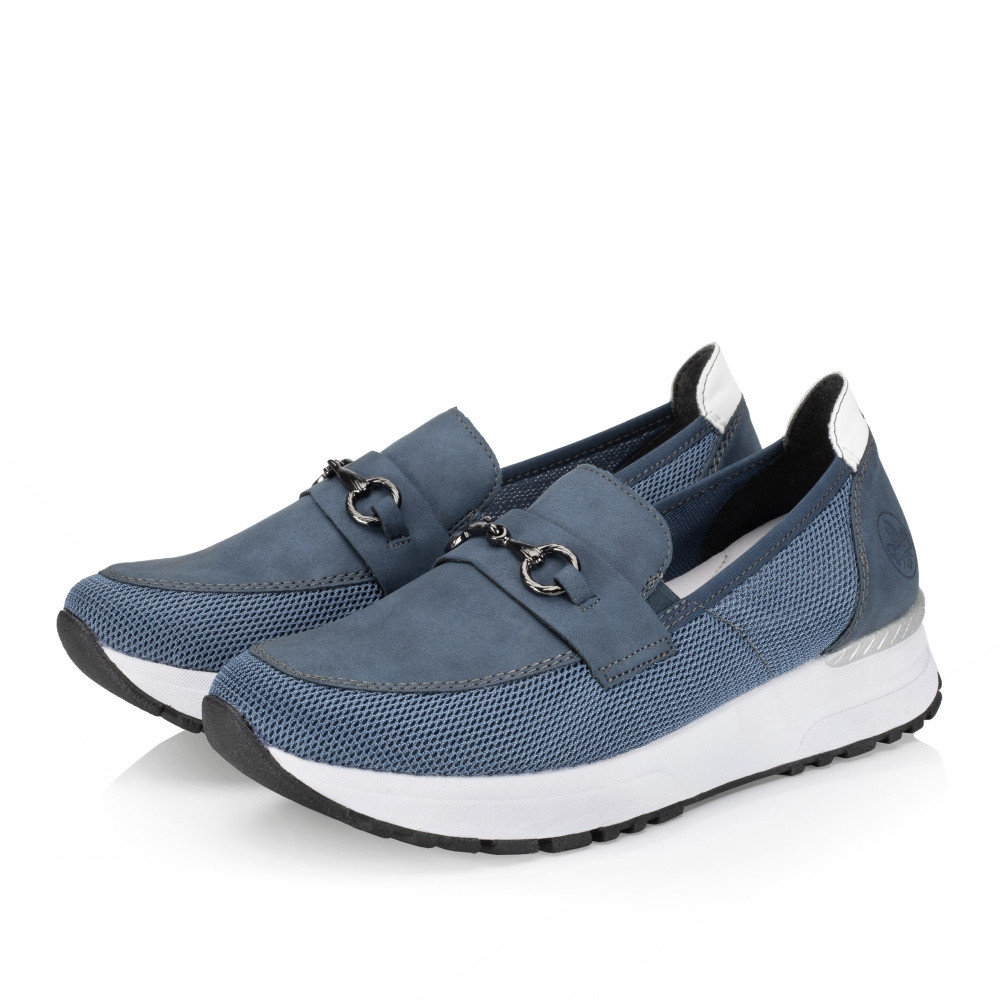 detail Dámske mokasíny RIEKER N7455-14 modrá S4