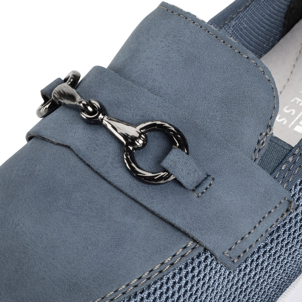 detail Dámske mokasíny RIEKER N7455-14 modrá S4