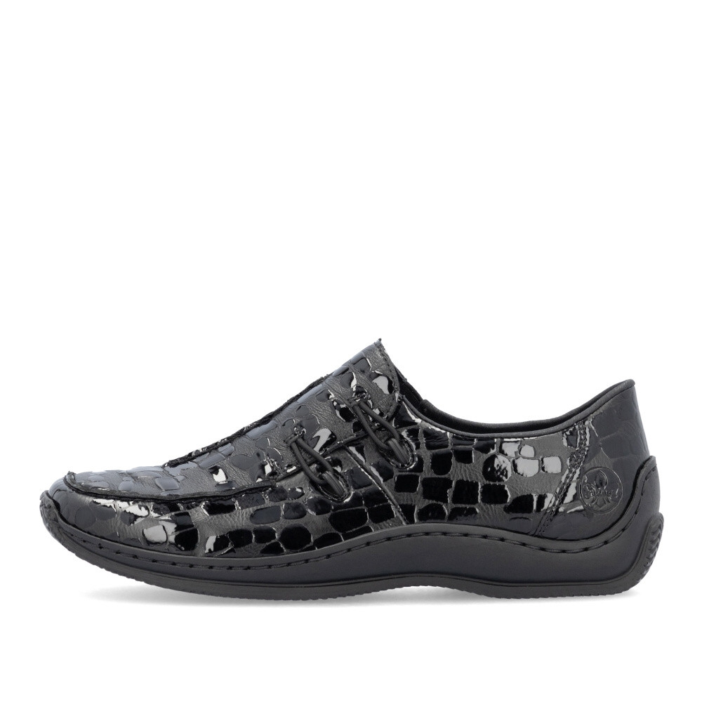 detail Dámske mokasíny RIEKER L1751-02 čierna W4