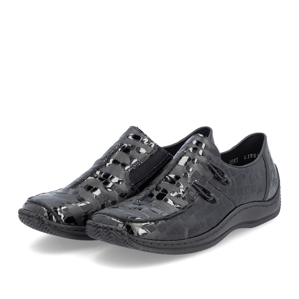 detail Dámske mokasíny RIEKER L1751-02 čierna W4