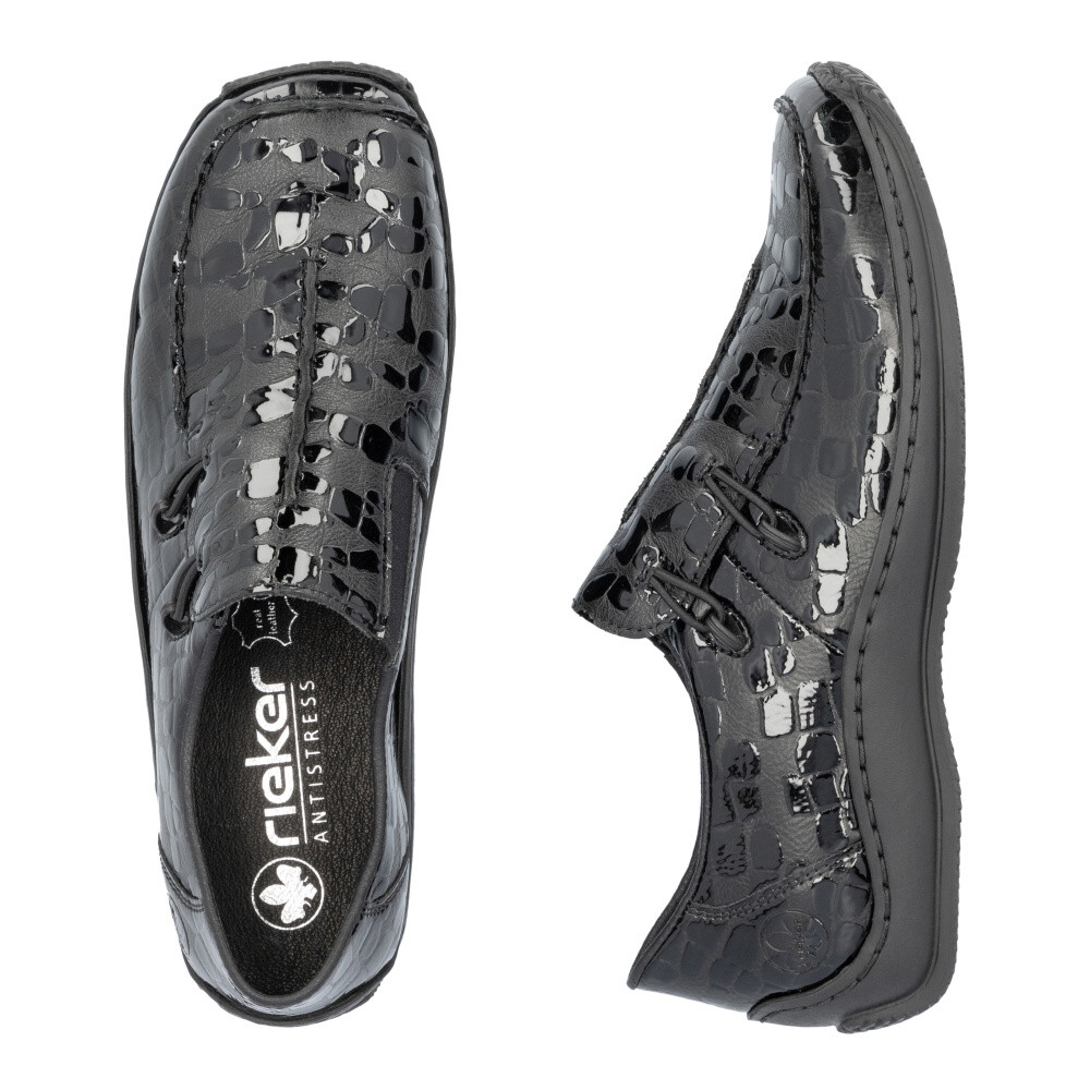 detail Dámske mokasíny RIEKER L1751-02 čierna W4