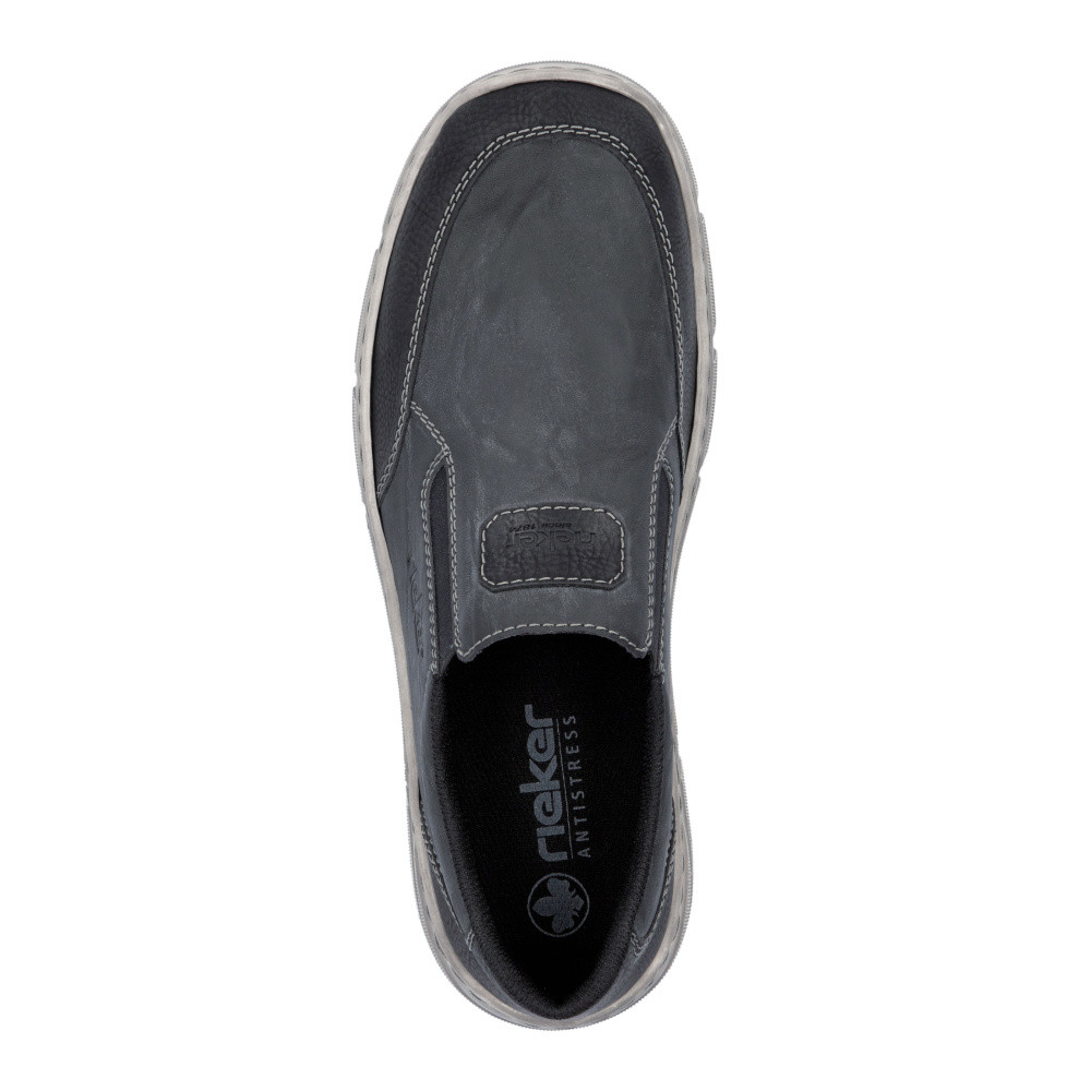 detail Pánske mokasíny RIEKER 04054-45 sivá W5