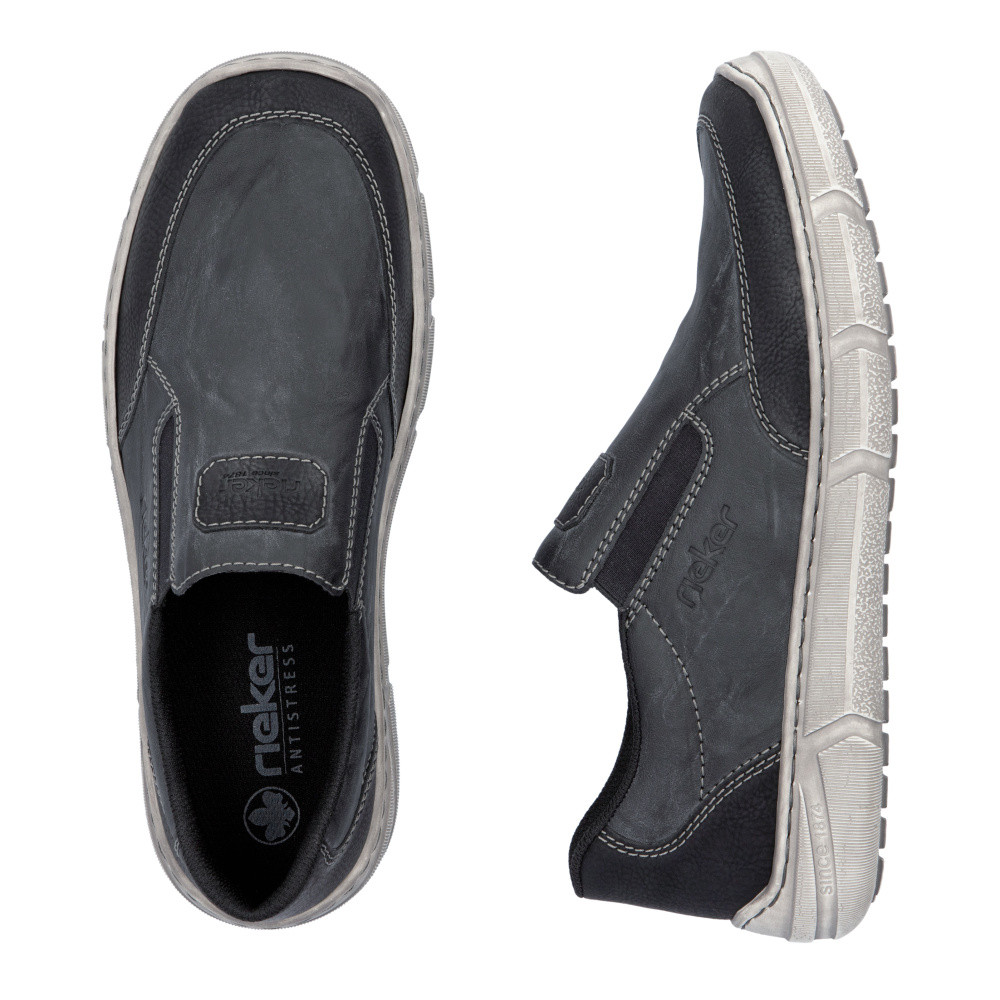 detail Pánske mokasíny RIEKER 04054-45 sivá W5