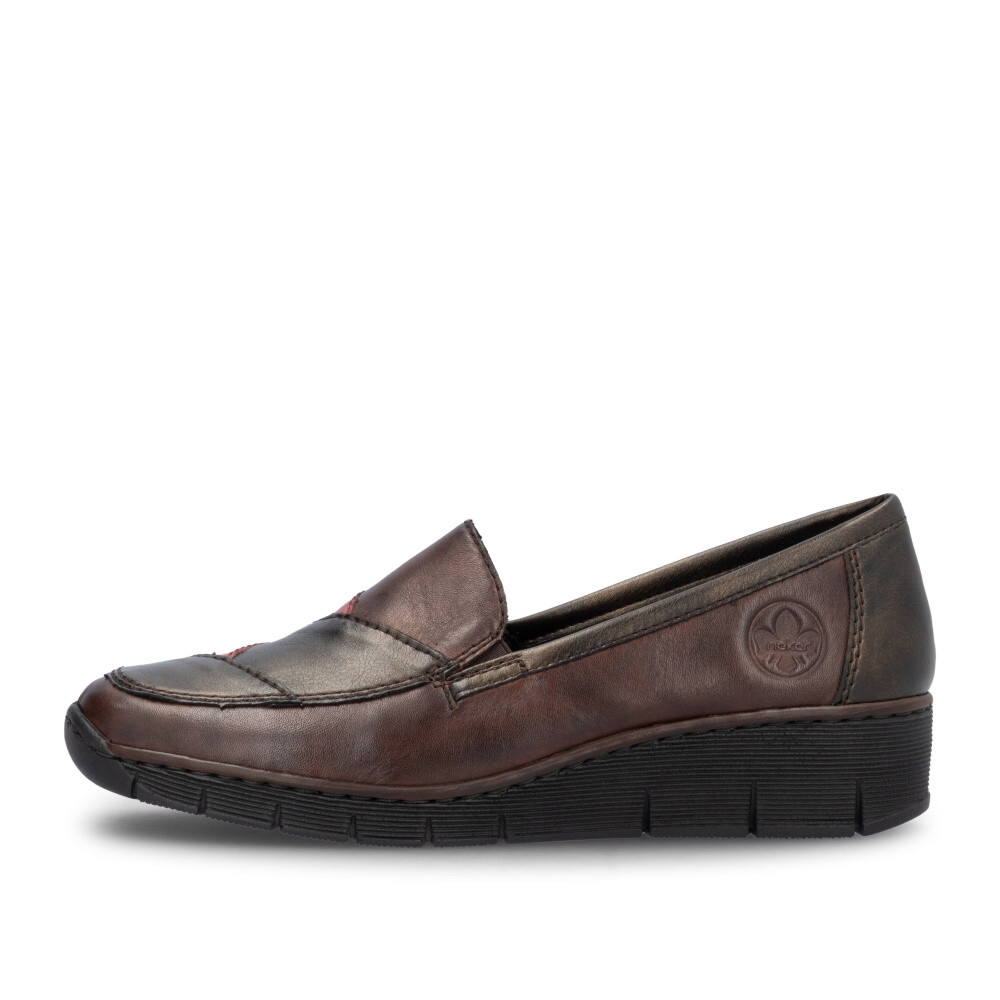 detail Dámské mokasíny RIEKER 53785-25 hnědá W4