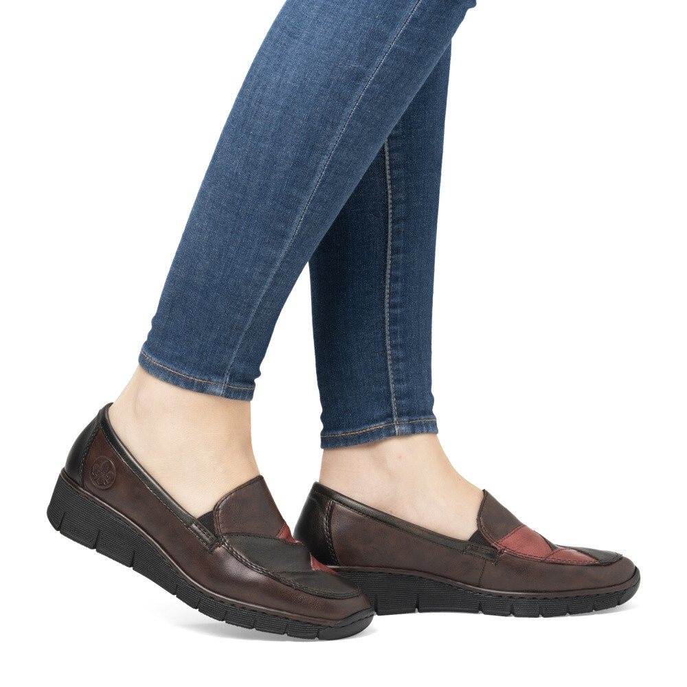 detail Dámské mokasíny RIEKER 53785-25 hnědá W4