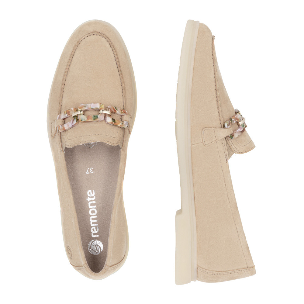 detail Dámské mokasíny REMONTE D2F00-62 béžová S5
