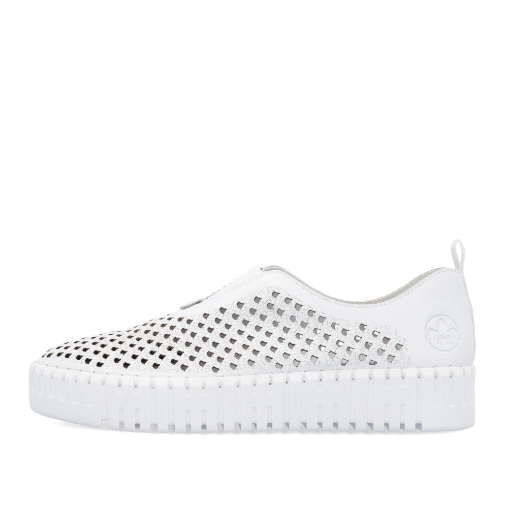 detail Dámské mokasíny RIEKER M8351-80 bílá S5