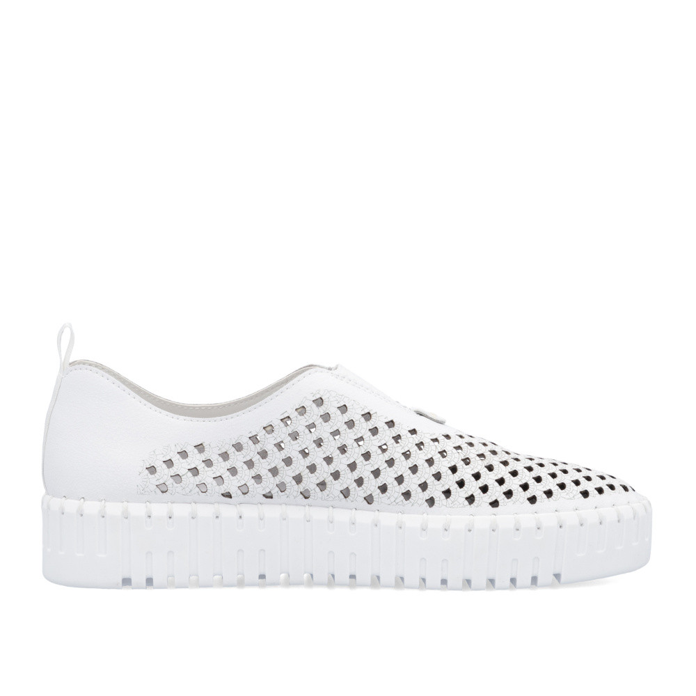 detail Dámské mokasíny RIEKER M8351-80 bílá S5