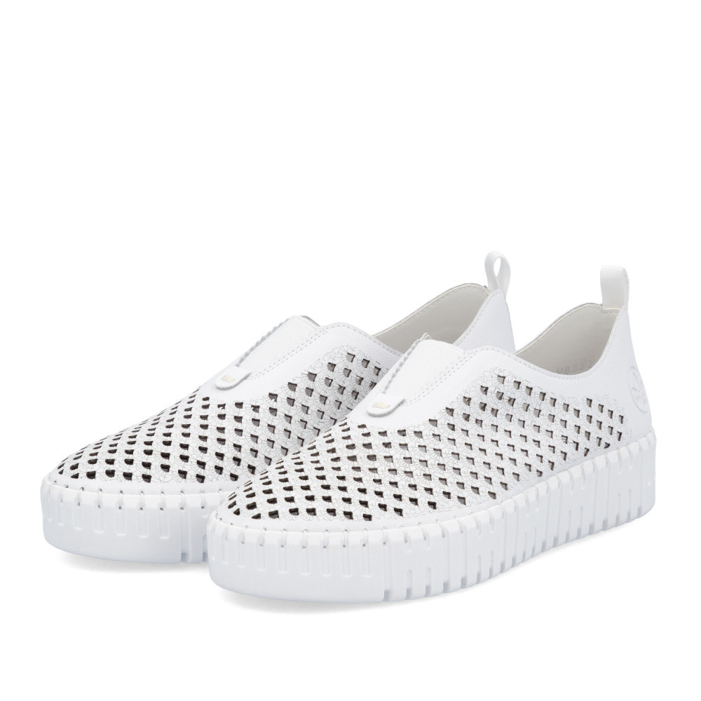 detail Dámské mokasíny RIEKER M8351-80 bílá S5