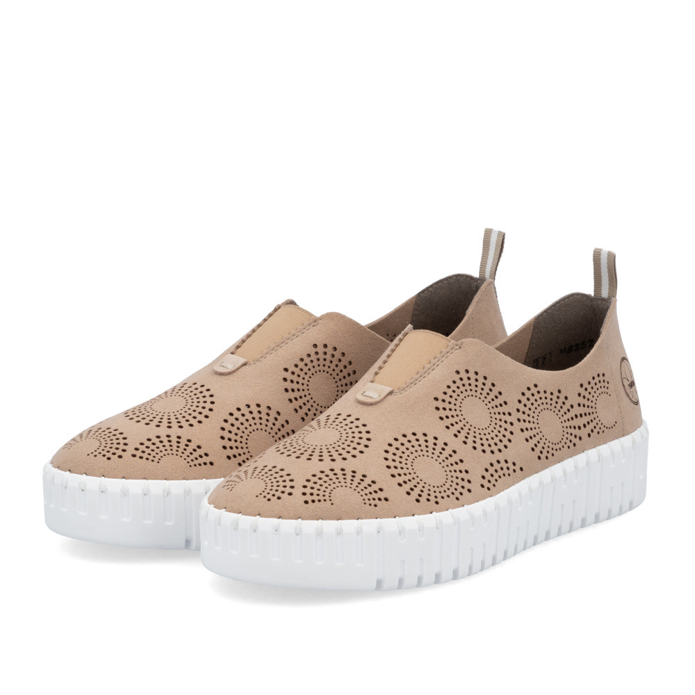 detail Dámské mokasíny RIEKER M8352-60 béžová S5