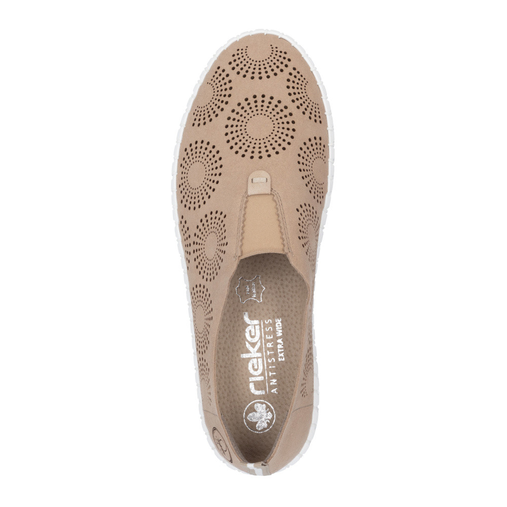 detail Dámské mokasíny RIEKER M8352-60 béžová S5