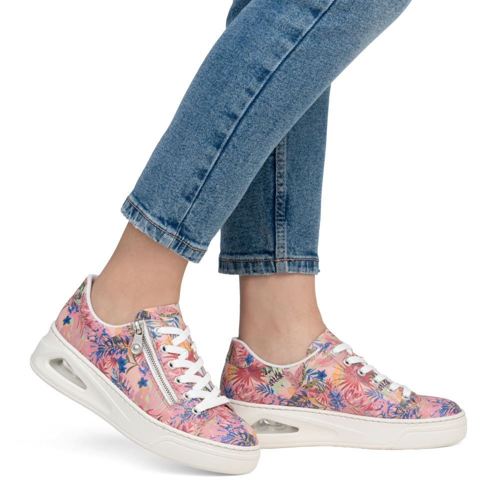 detail Dámské tenisky RIEKER N6401-90 růžová S5