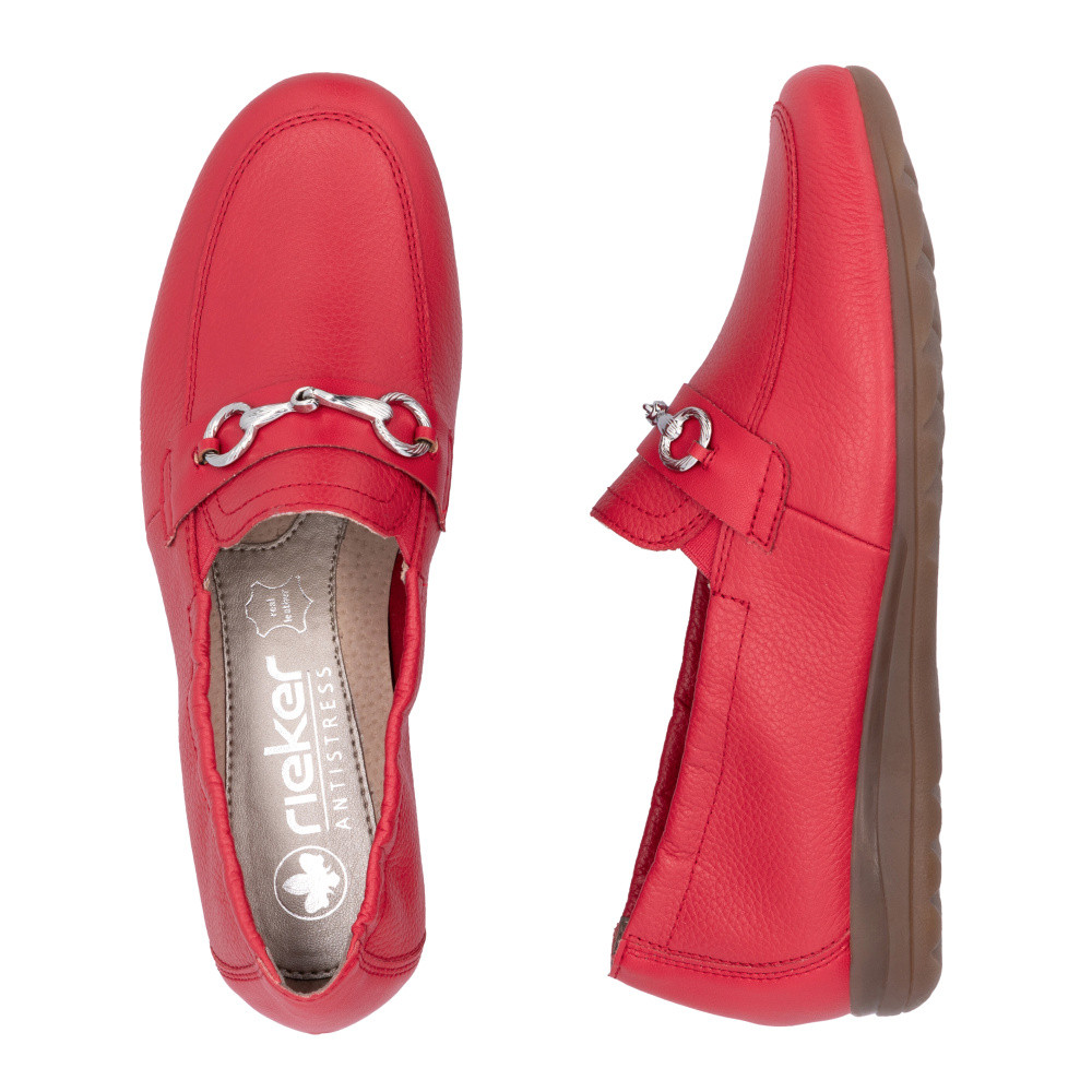 detail Dámské mokasíny RIEKER L9354-33 červená S5