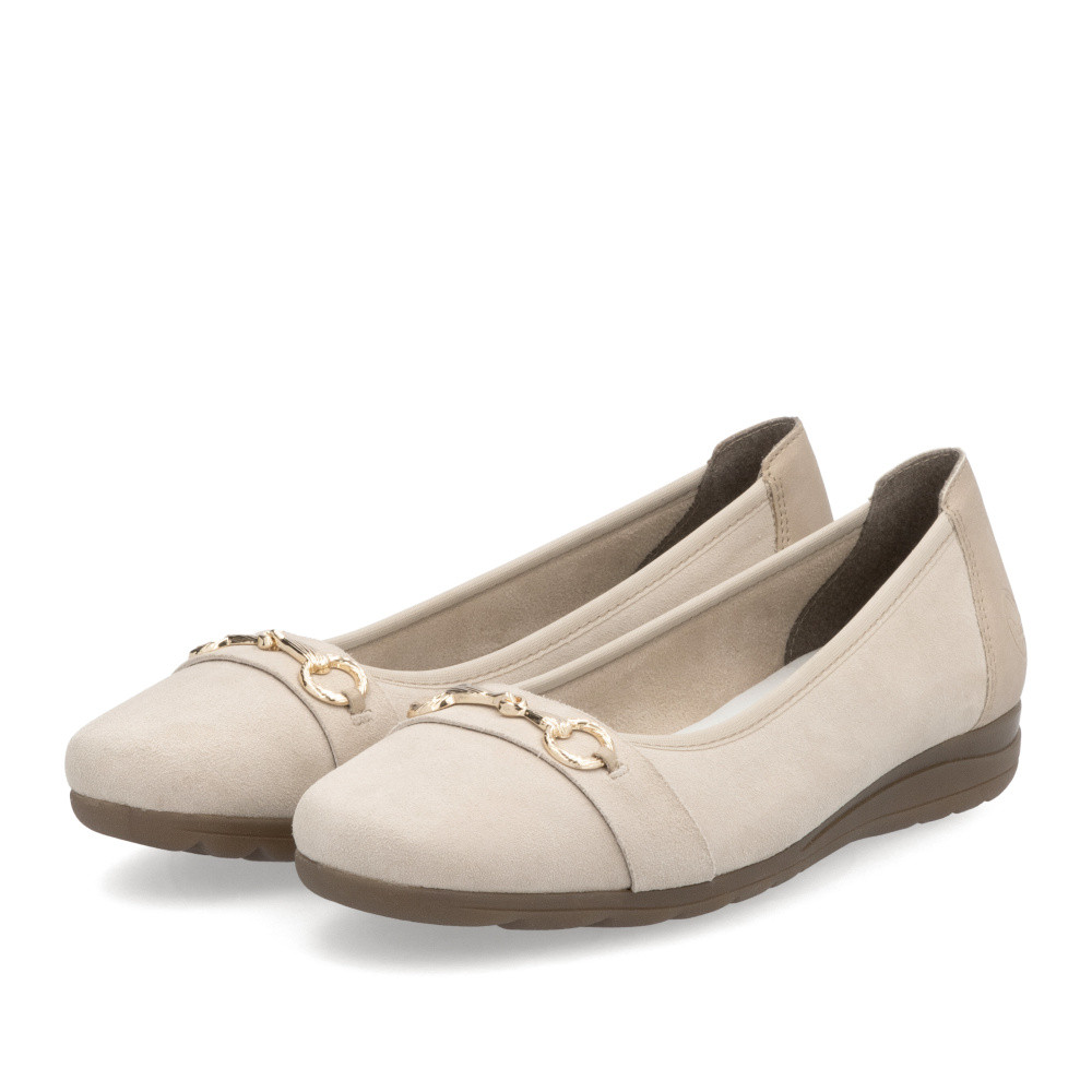 detail Dámske baleríny RIEKER L9360-60 béžová S5