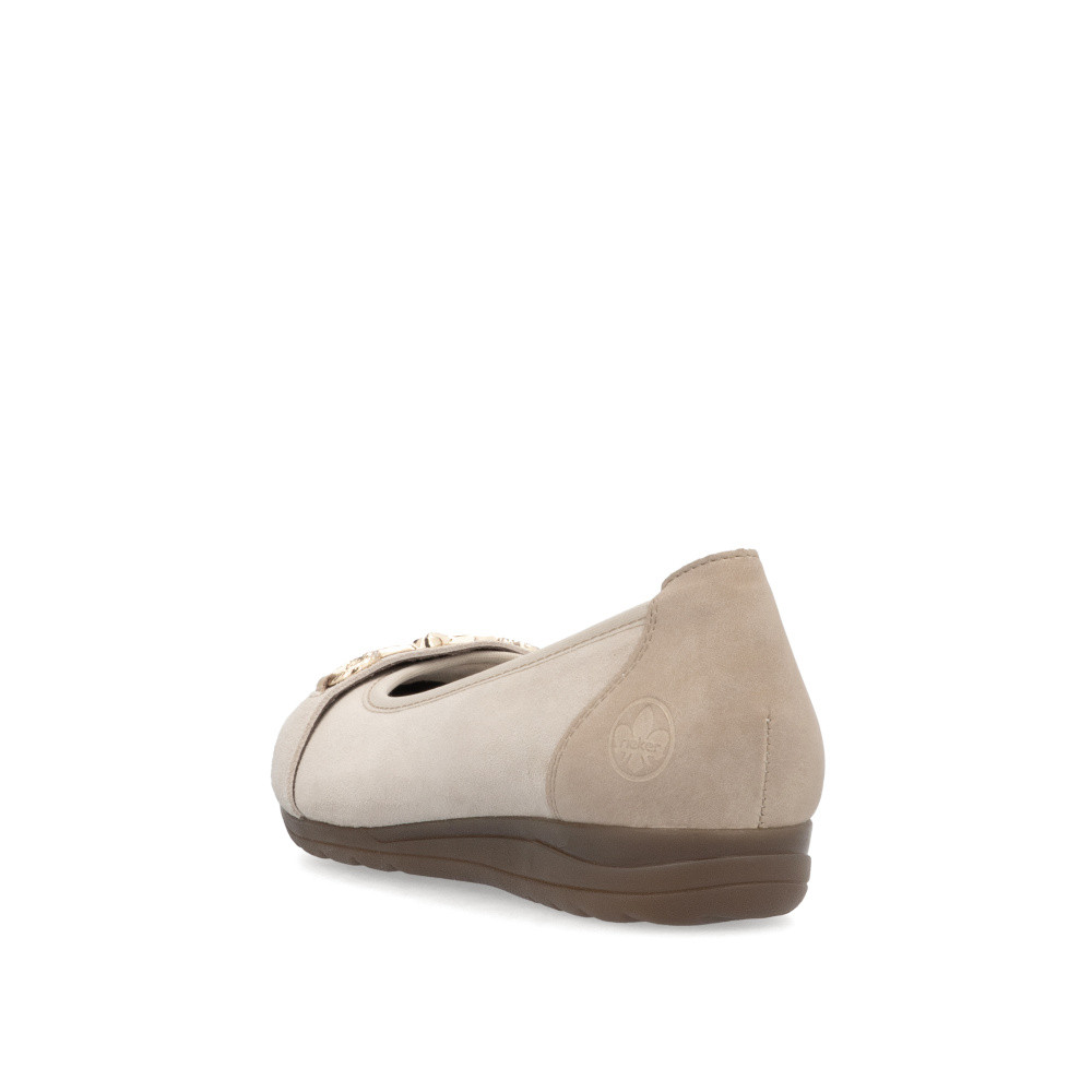 detail Dámske baleríny RIEKER L9360-60 béžová S5