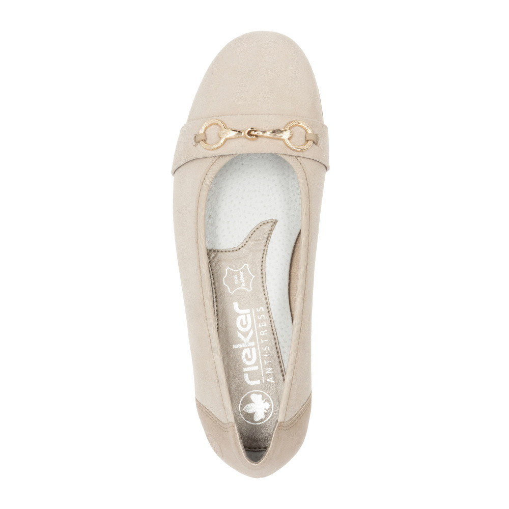 detail Dámske baleríny RIEKER L9360-60 béžová S5